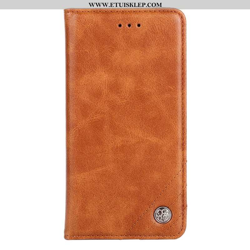 Etui Na Telefon do Poco M4 Pro 5G Etui Folio Stylowy Skórzany Nit